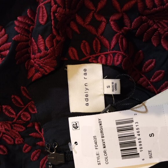 NWT! Adelyn Rae Dress ONLY $69! RETAIL $158! Midi Eyelet Embroidered Sz S - Picture 3 of 8